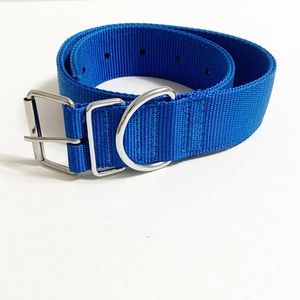 blue wide dog collar